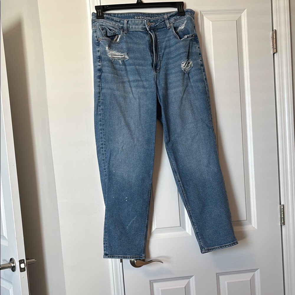 Women's Blue Distressed Jeans